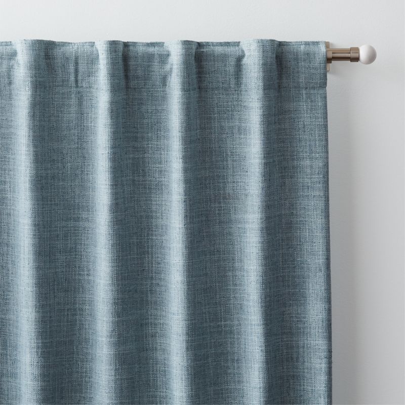 Ashbery Mist Blue Window Curtain Panel 52"x108" - Image 1