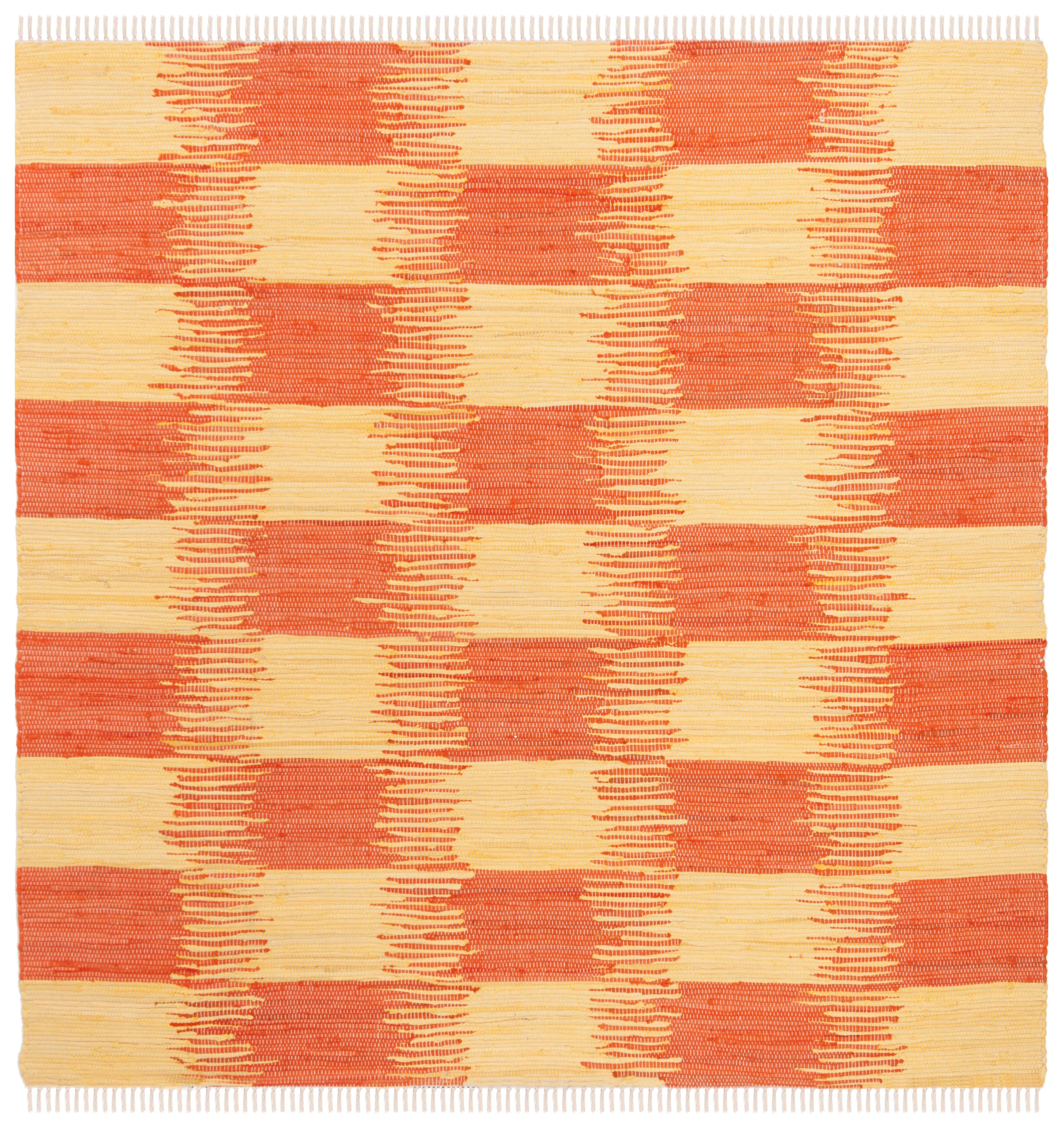 Arlo Home Hand Woven Area Rug, MTK721C, Yellow/Orange,  6' X 6' Square - Image 0