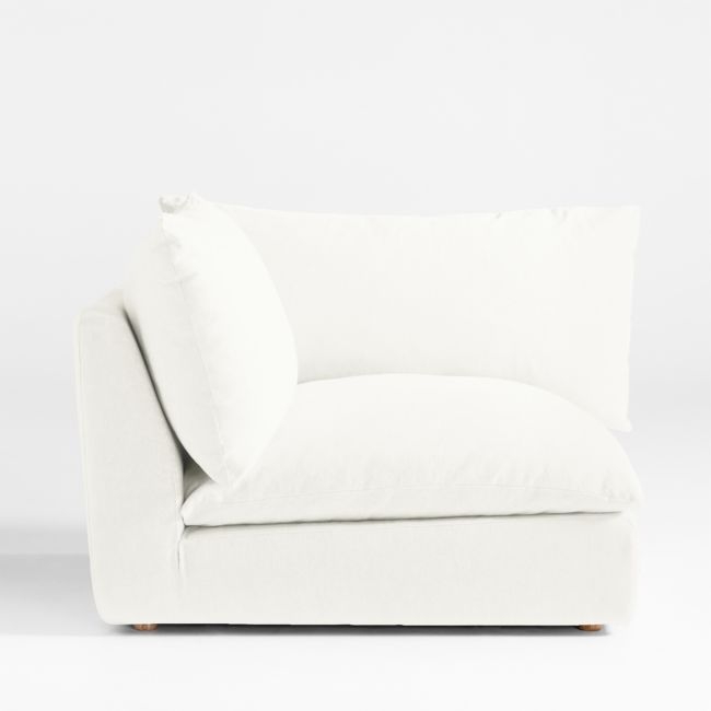 Unwind Corner Slipcovered Sectional Piece - Image 0