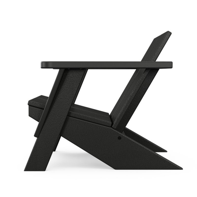 Paso Black Outdoor Kids Adirondack Chair by POLYWOOD ® - Image 1