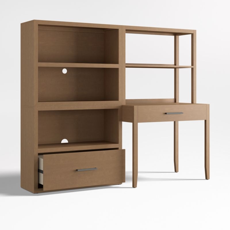 Ever Simple Modular Natural Brown Wood Kids Workspace Suite - Image 2
