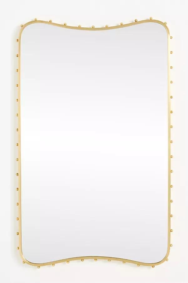 Anita Beaded Brass Mirror - Image 0