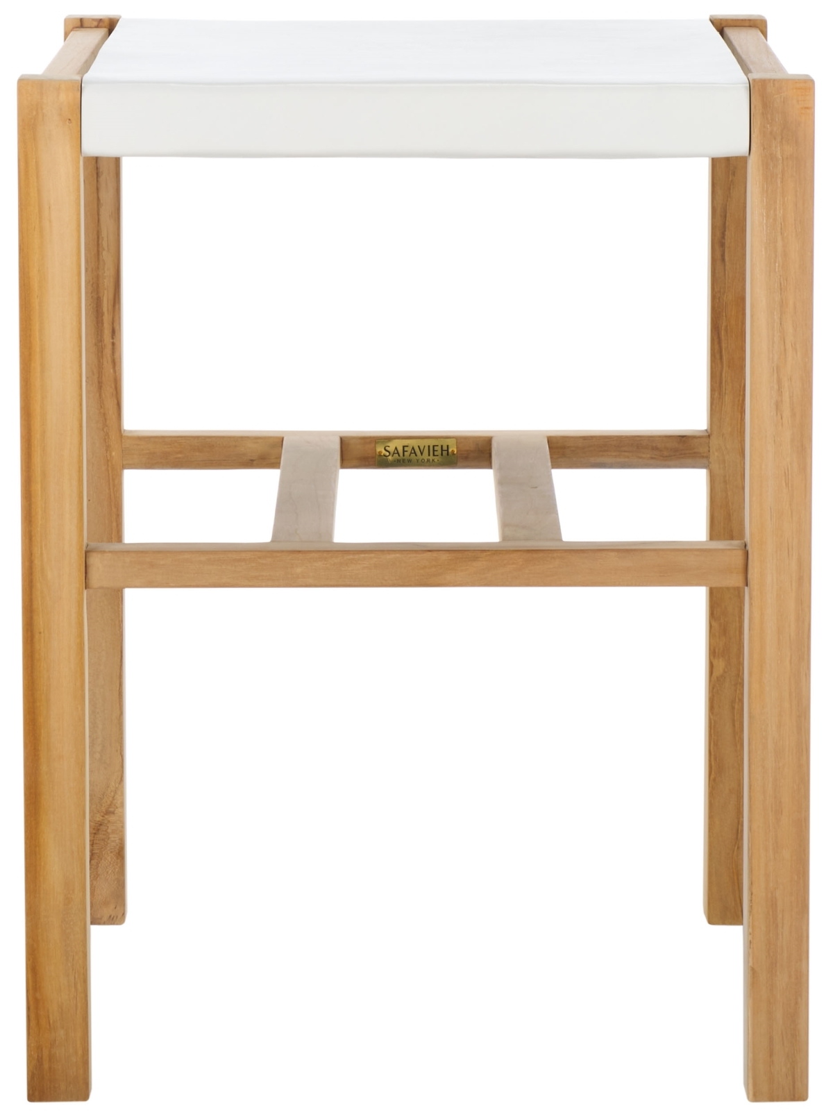 Solana Counter Stool - White / Natural - Safavieh - Image 0