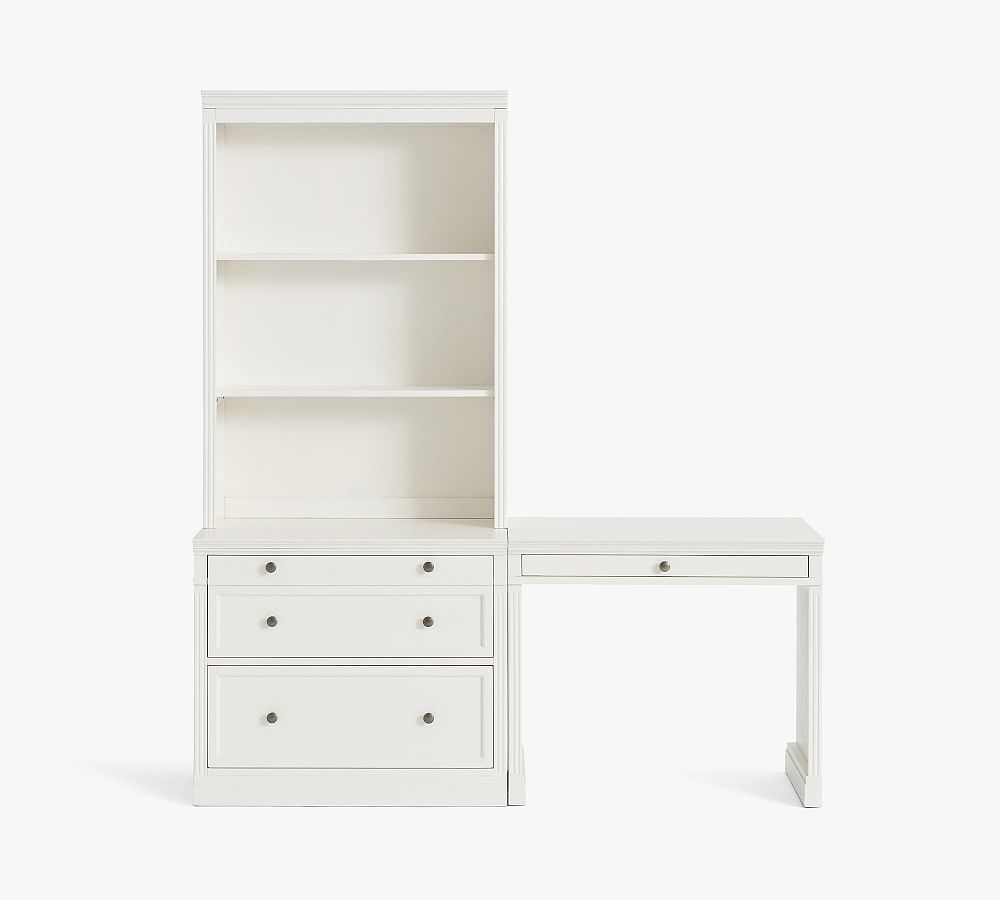 Livingston Desk & Bookcase Set, Montauk White - Image 0