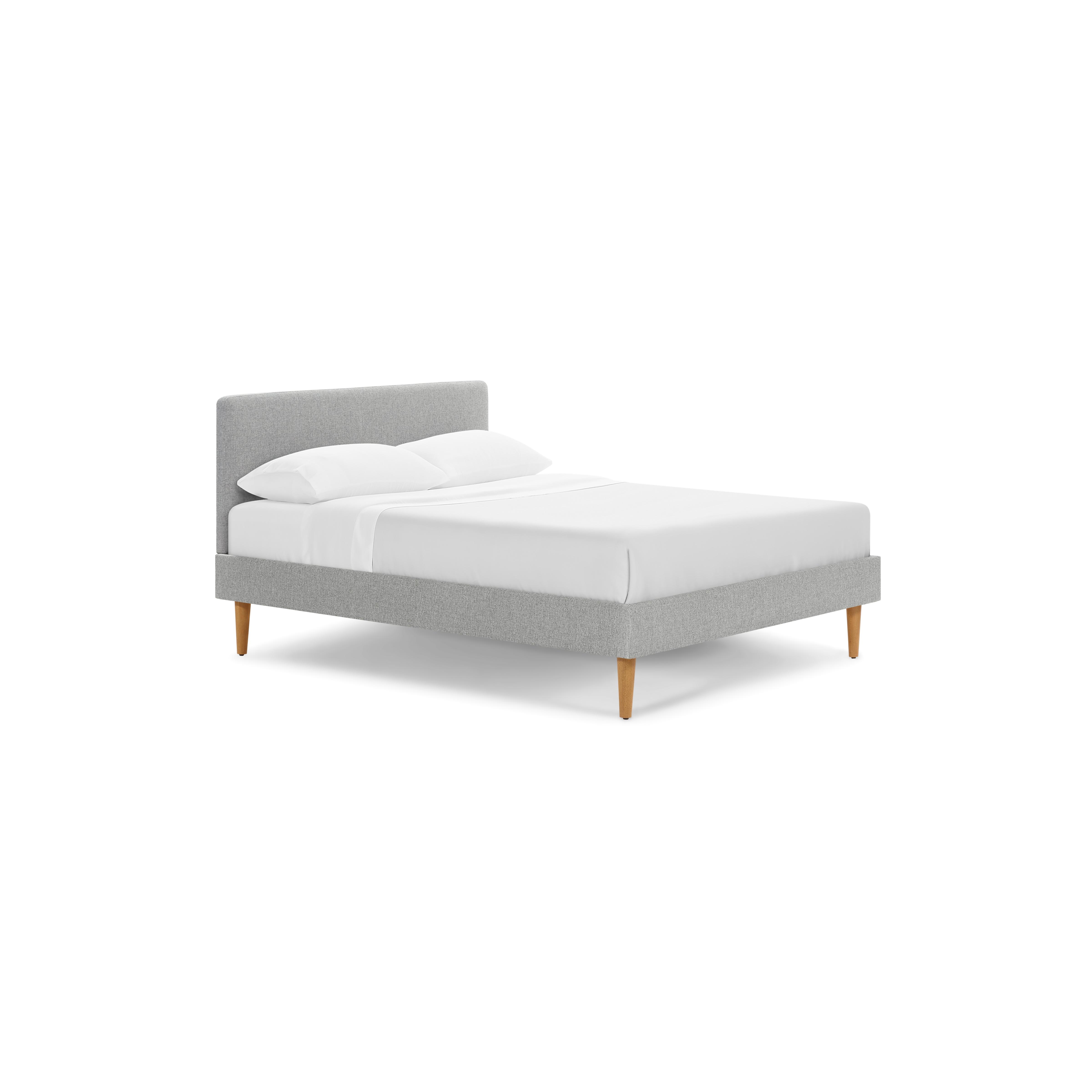 Chorus Upholstered Bed - King / Stone Grey/Walnut / Tapered - Image 5