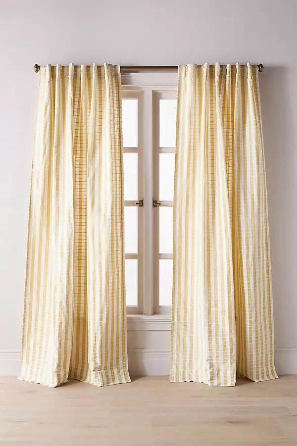 Costanza Woven Stripe Cotton Curtain - Image 0