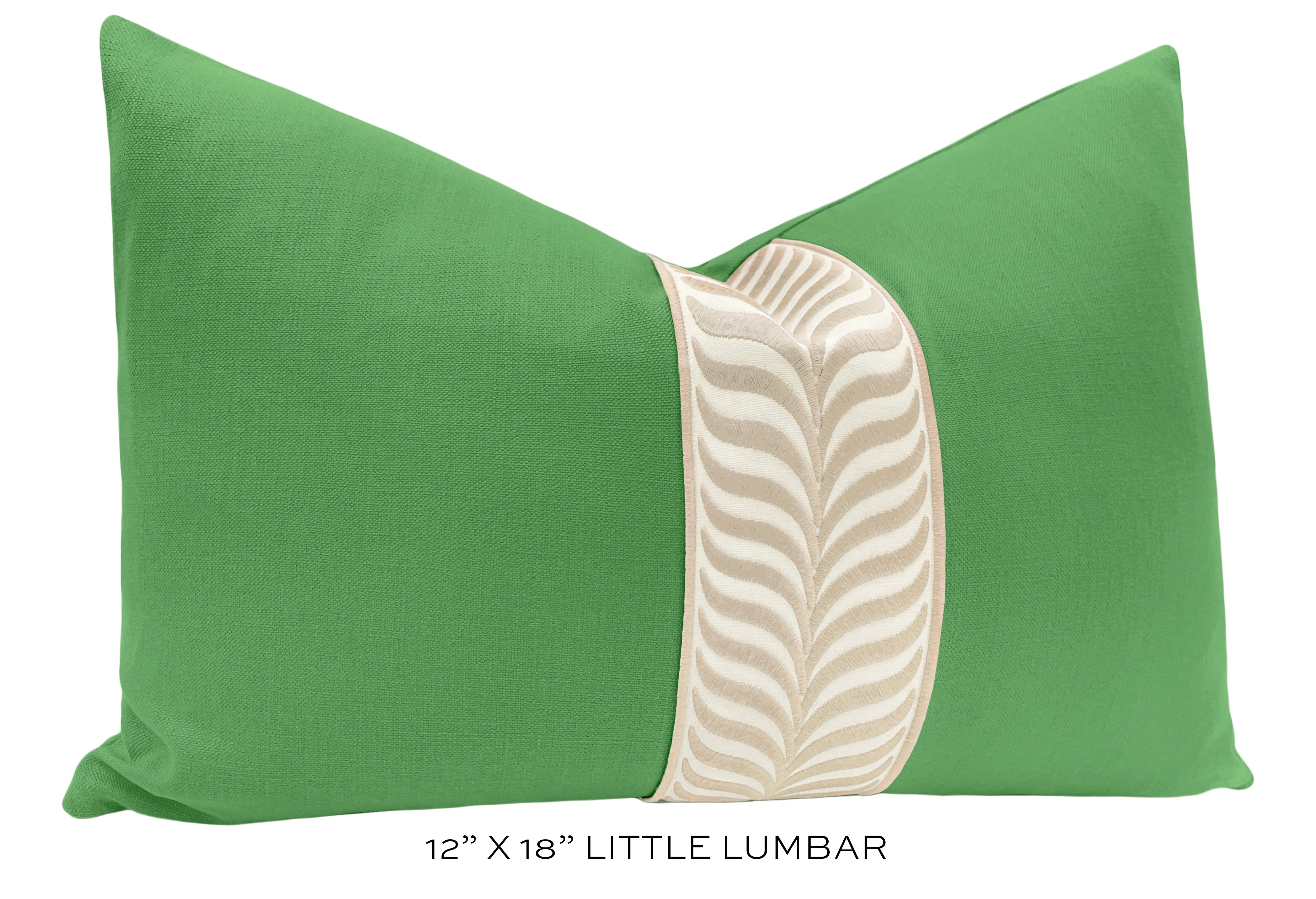 CLASSIC LINEN // KELLY GREEN + TRELLIS TRIM // NATURAL - Sample 4" X 4" - Image 4