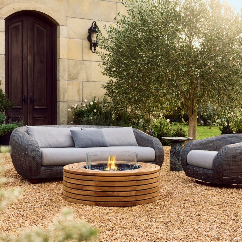Ark Round Teak Wood Fire Table - Image 4