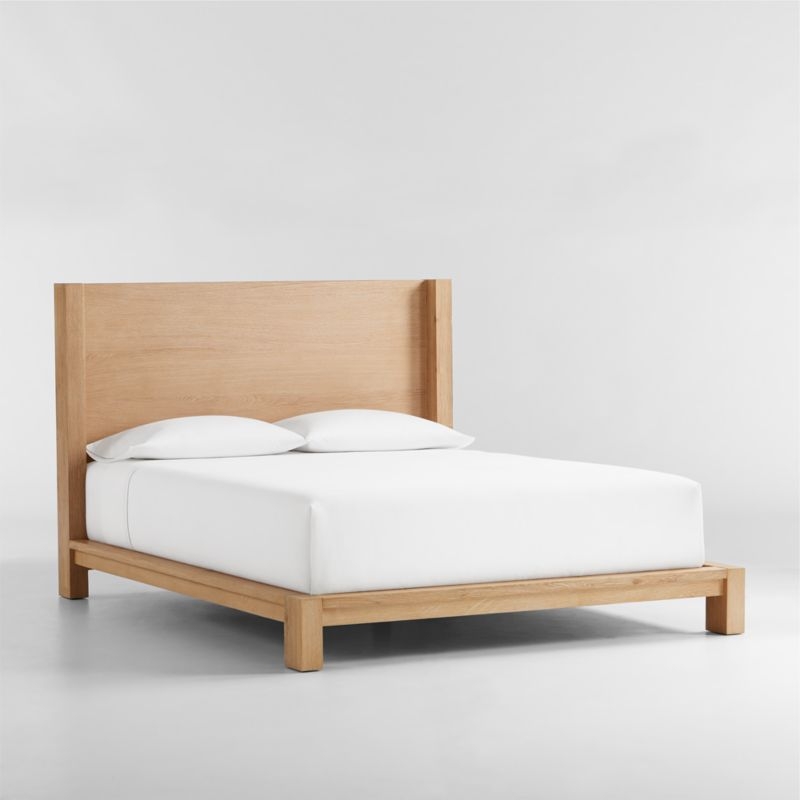 Terra Natural White Oak Wood Queen Bed - Image 1