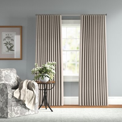 Ottis Extra Wide Solid Room Darkening Rod Pocket Single Curtain Panel - Image 0