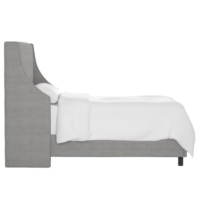 Maser Swoop Arm Wingback Upholstered Standard Bed - Image 0