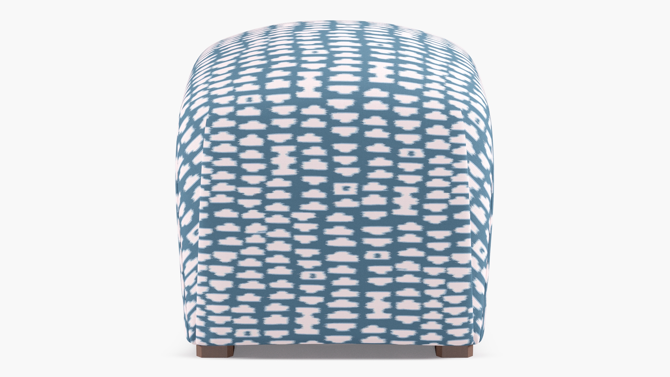 Deco Ottoman, Dusty Blue Odalisque - Image 0