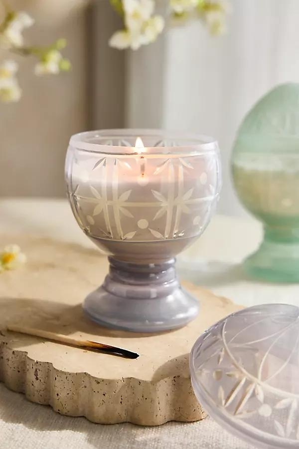 Etched Glass Egg Candle - Image 0
