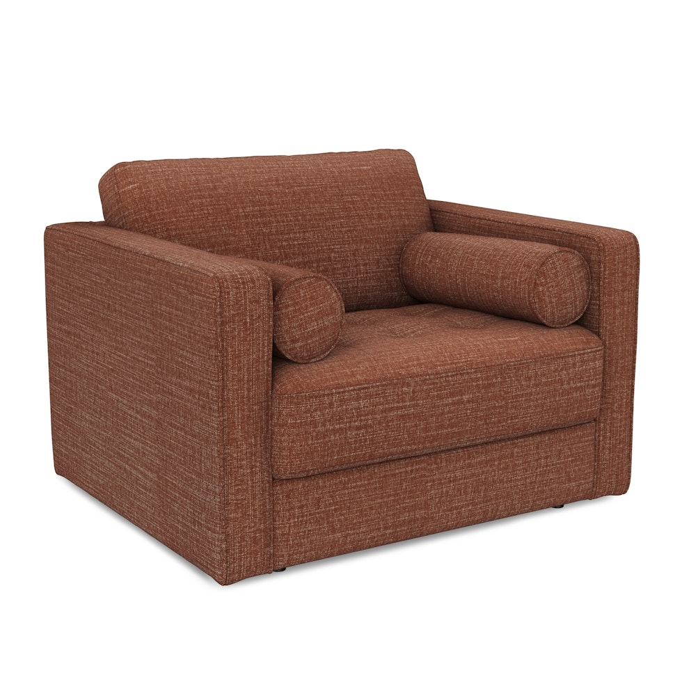 Sven 45.5" Tufted Sleeper Chair - Napa Rust - Image 0