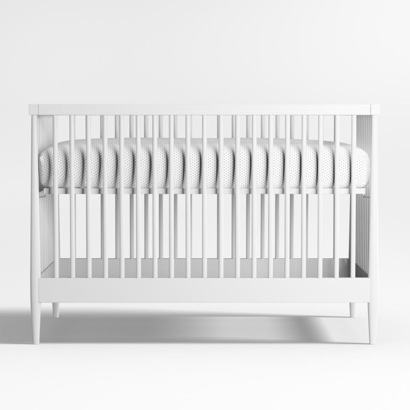 Hampshire White Wood Convertible Baby Crib with Toddler Bed Rail - Image 5