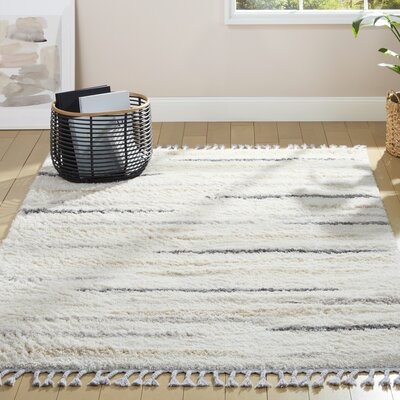 The Spruce Marcella Emily Area Rug Ivory/Gray, 7'10"X10'5" - Image 0