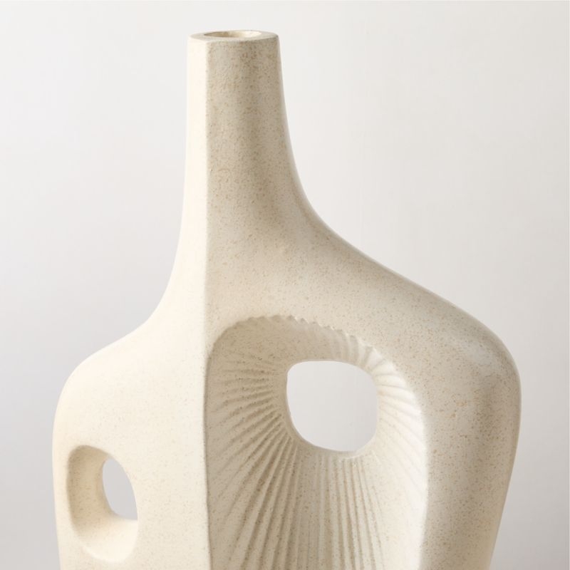 Gaia Abstract White Decorative Vase - Image 2