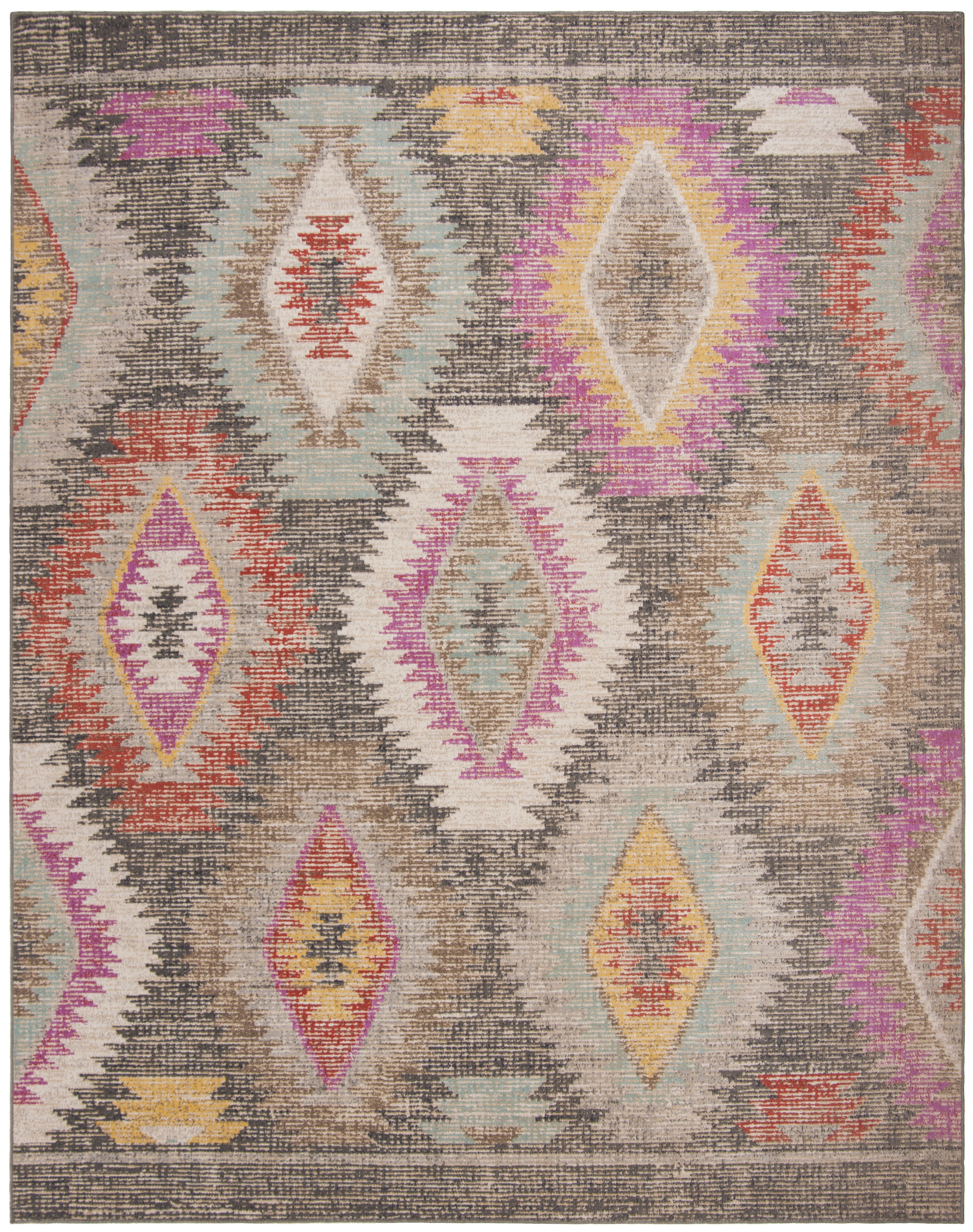 Arlo Home Indoor/Outdoor Woven Area Rug, MTG212F, Grey/Multi,  9' X 12' - Image 0