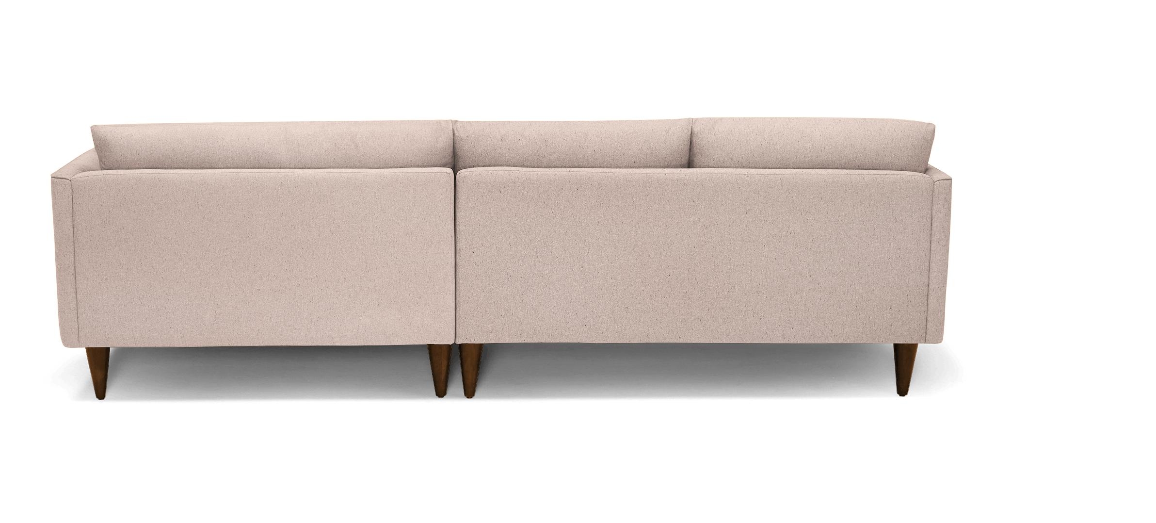 Pink Lewis Mid Century Modern Sectional - Prime Blush - Mocha - Right - Cone - Image 4