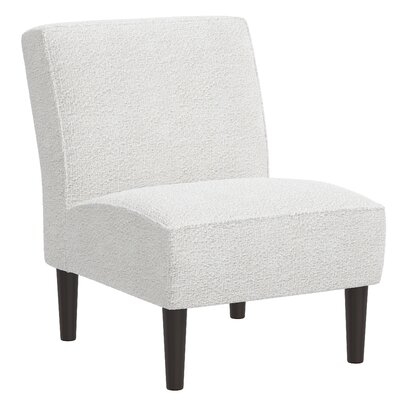 Armless Accent Chair With Tapered Wooden Legs In Milano Snow - Image 0