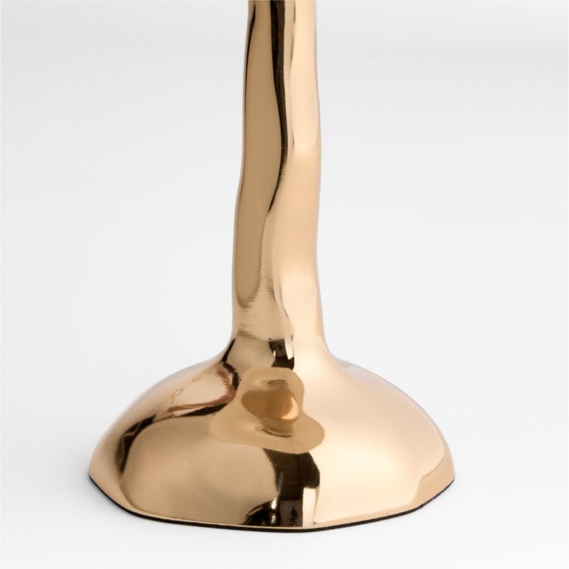 Colette Hammered Brass Mini Table Lamp with Fabric Shade 13", Set of 2 - Image 1