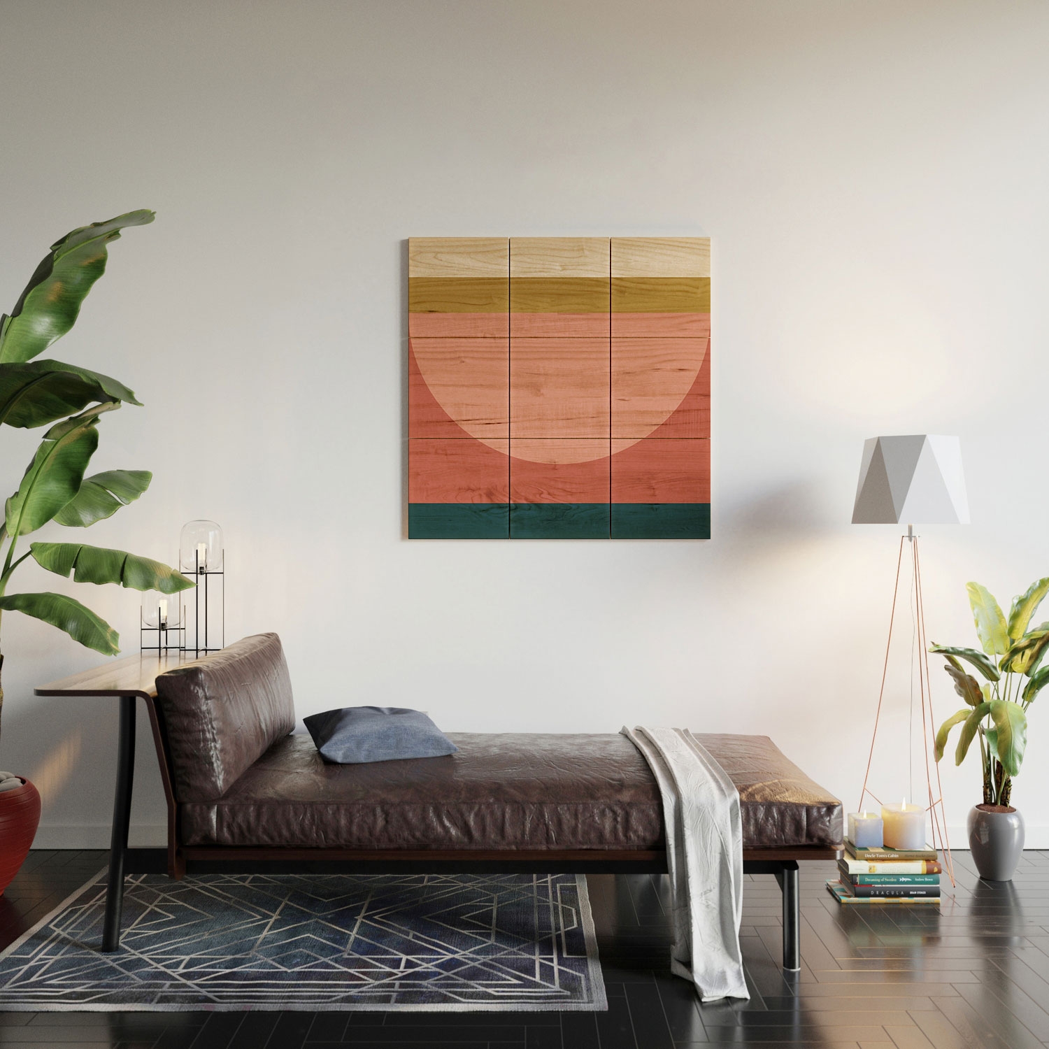 Maximalist Geometric 03 by The Old Art Studio - Wood Wall Mural3' X 3' (Nine 12" Wood Squares) - Image 0