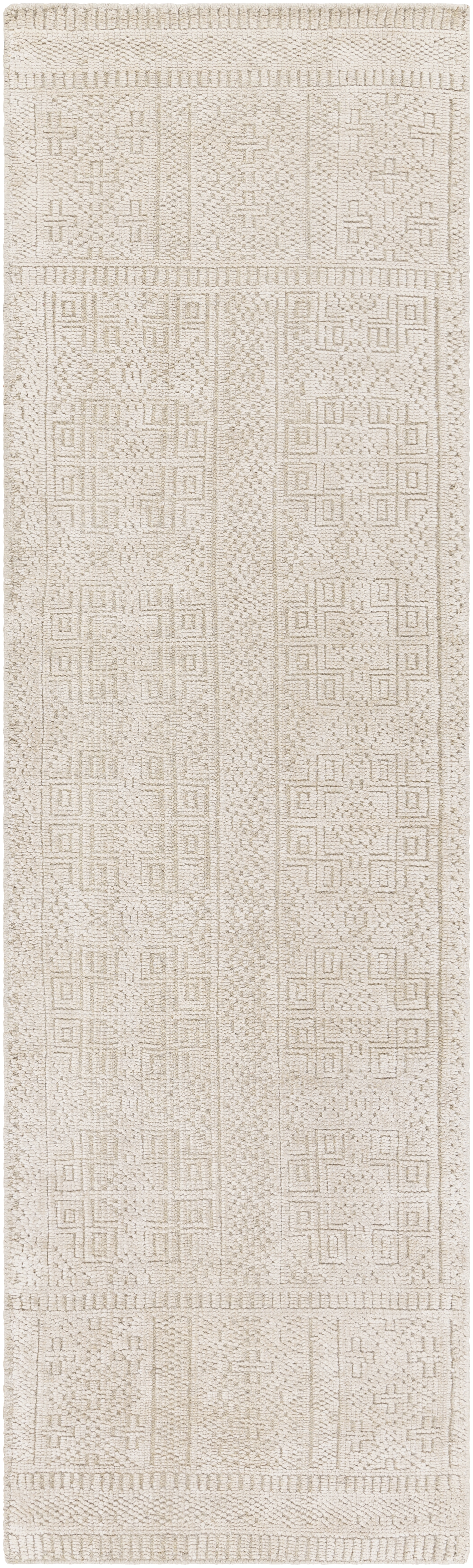 Livorno Beige Indoor 2'6" x 8' Handmade Rug - Image 0