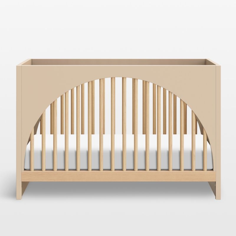 Babyletto Moab Taupe & Ash Wood 3-in-1 Convertible Baby Crib - Image 4