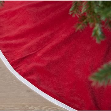 Velvet Tree Skirts, Red, 48" - Image 1