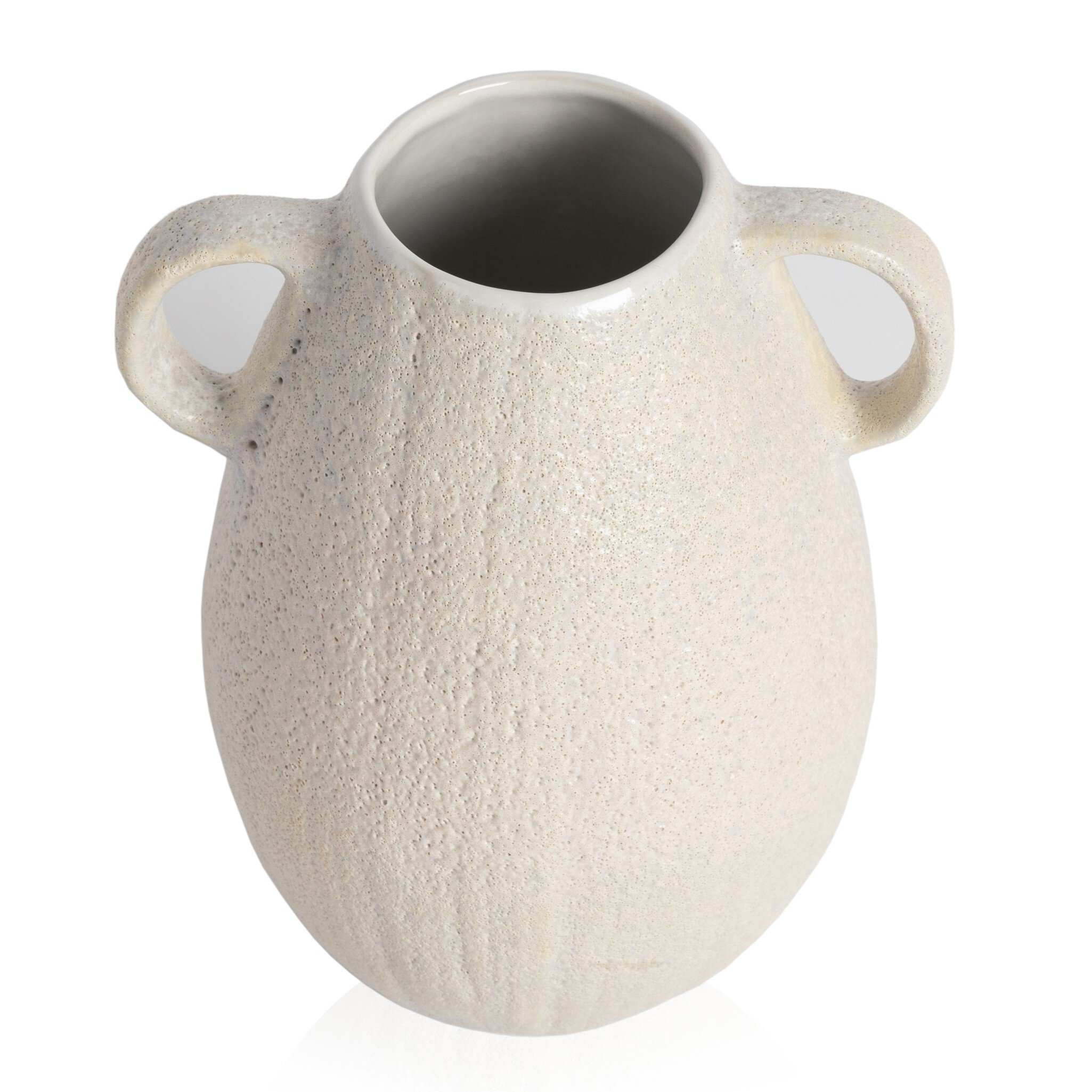 Cascada Large Vase - Eggshell White Ceramic - Image 6