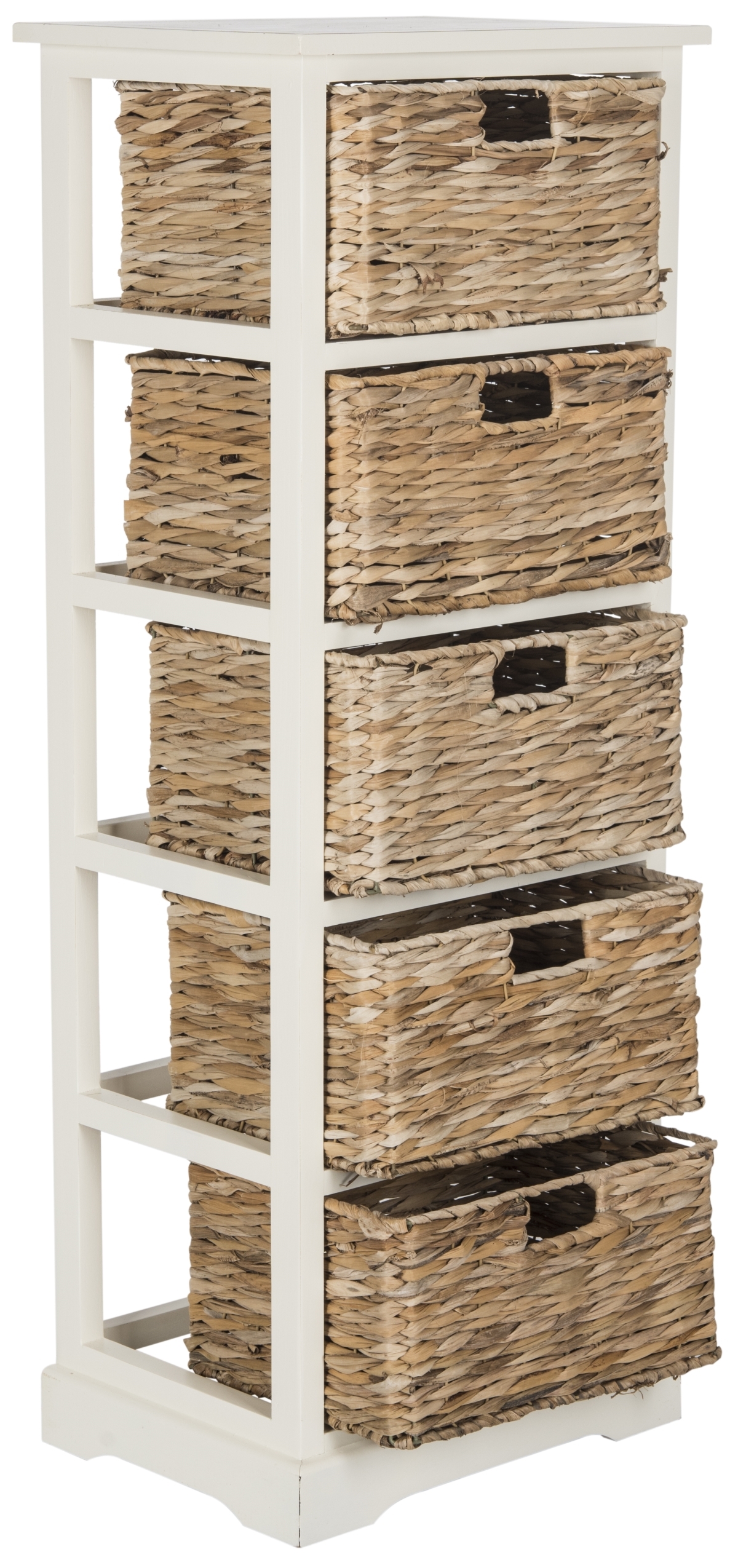 Vedette 5 Basket Storage Tower - Vintage White - Safavieh - Image 3