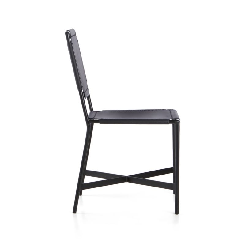 Laredo Black Leather Dining Chair - Image 2