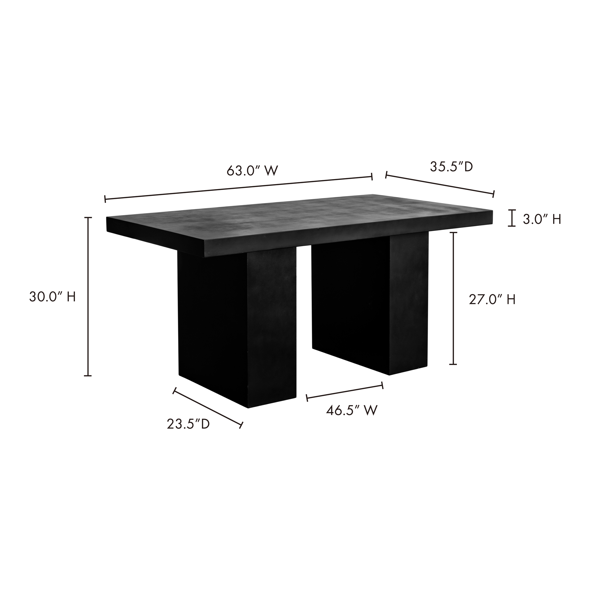 Aurelius 2 Outdoor Dining Table Black - Image 5