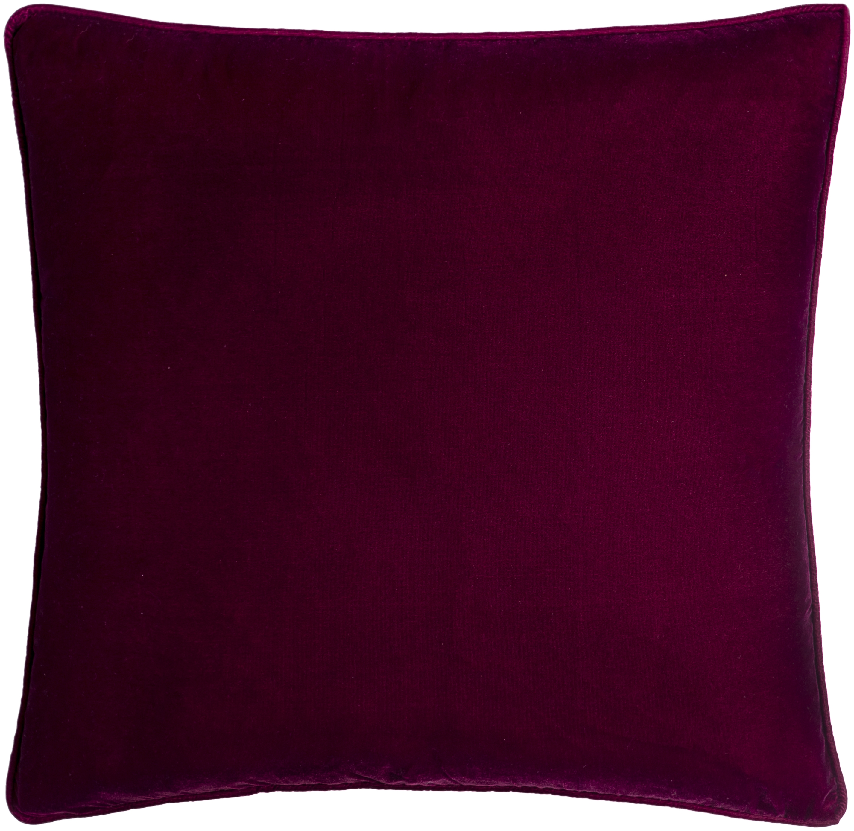 Velvet Glam Throw Pillow, Burgandy, 18" x 18" - Image 0