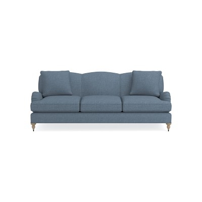 Bedford 87" Sofa, Standard Cushion, Laundered Belgian Linen, Ciel, Natural Leg - Image 0