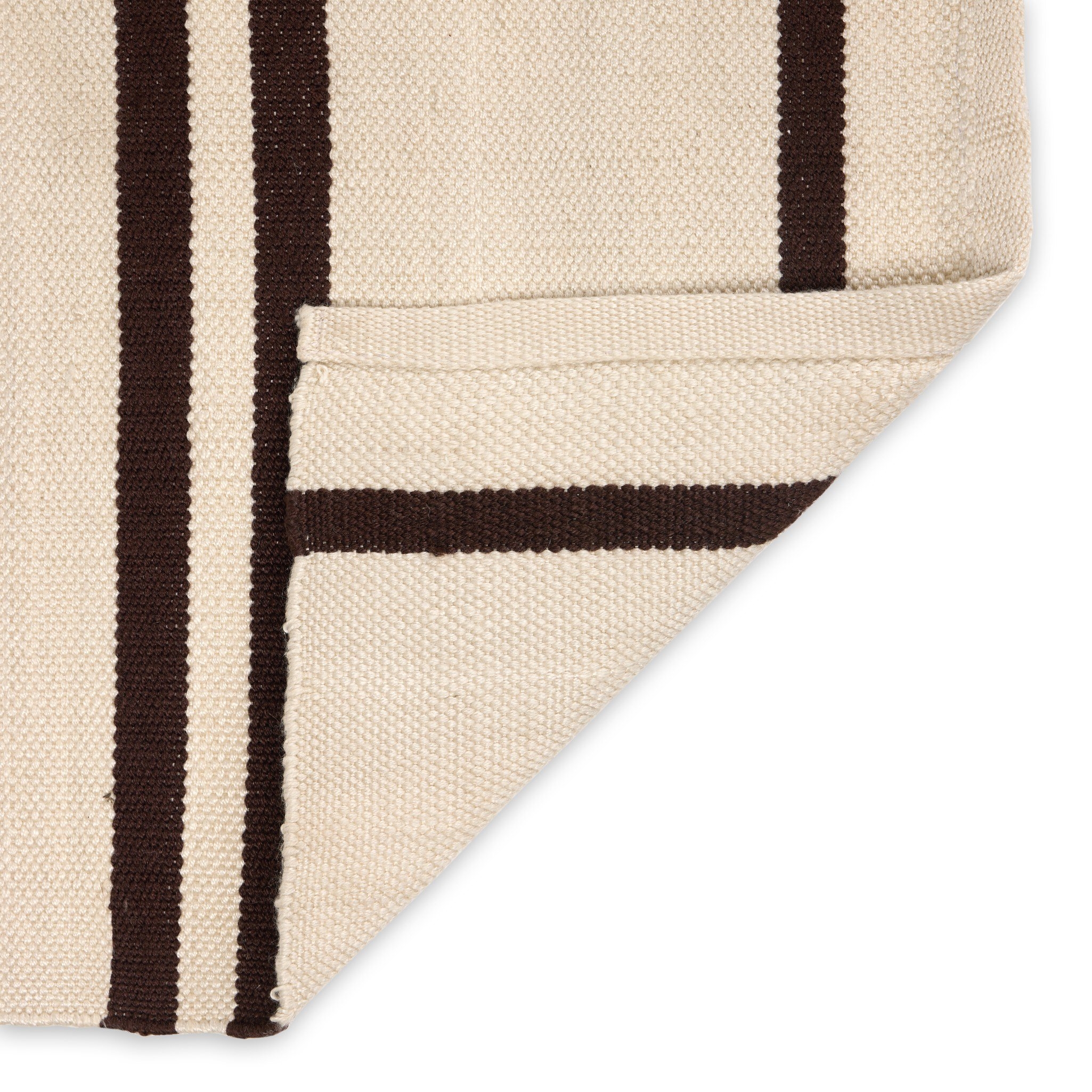 Marathon Outdoor Rug - Blocked Cream Stripe - Image 4