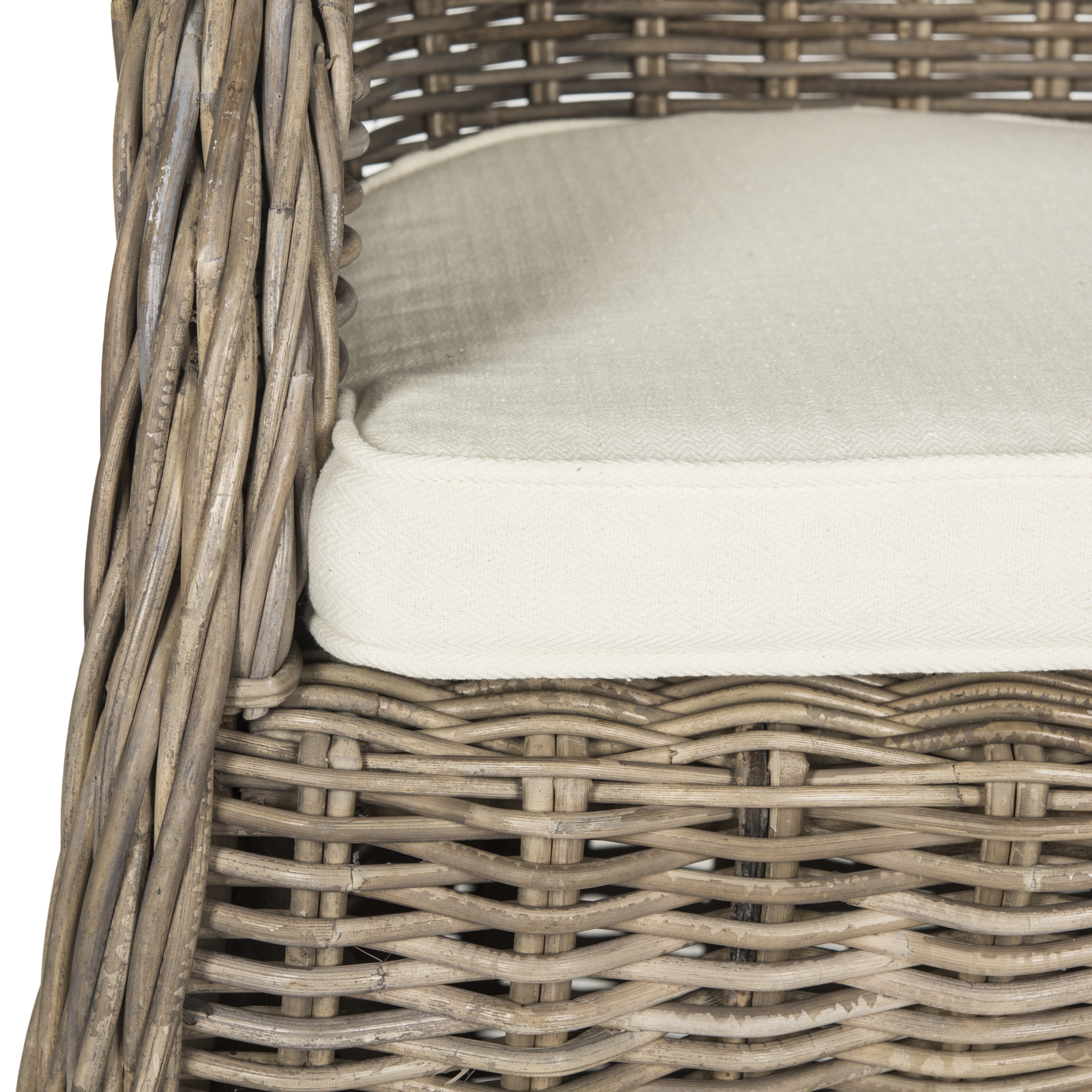 Zane Wicker Club Chair - Natural - Safavieh - Image 4