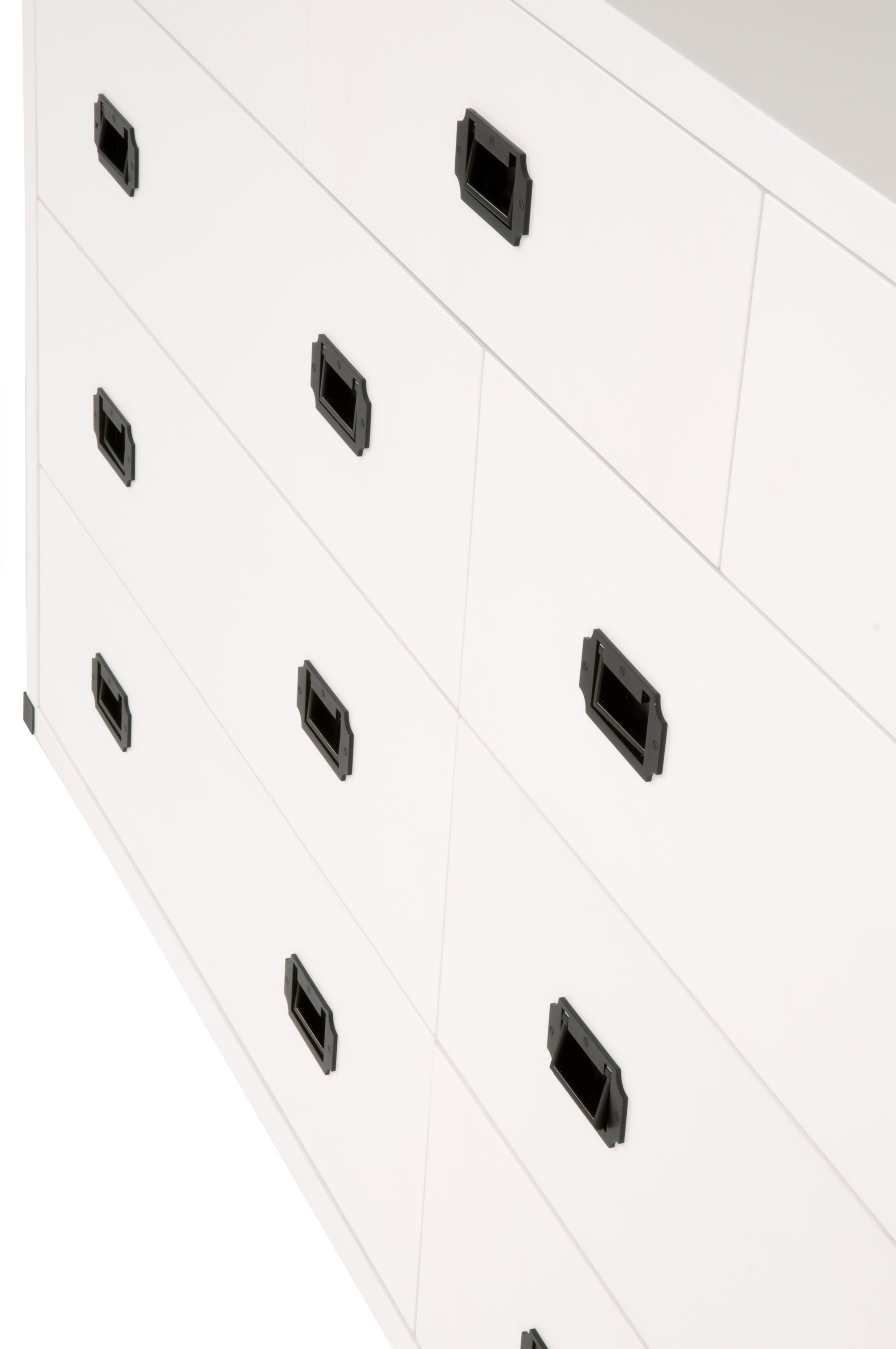 Kendari 9-Drawer Media Dresser, White & Black - DISCONTINUED - Image 7