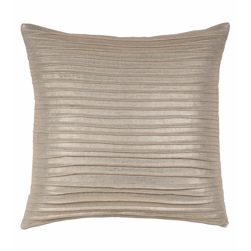 Eastern Accents Imogen Metallic Pleated Throw Pillow Cover & Insert - Image 0
