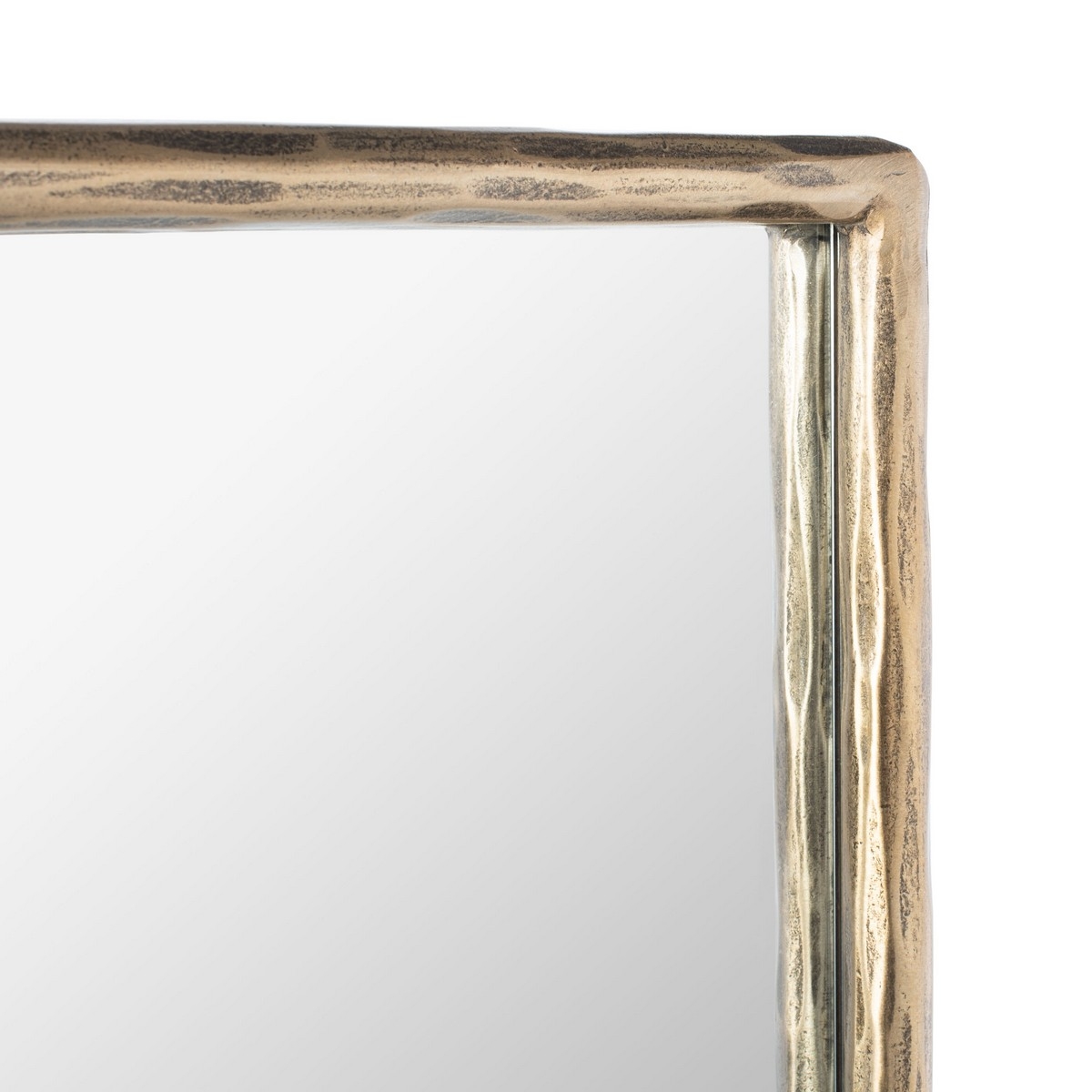 Trish Small Rectangle Metal Mirror - Brass - Image 2