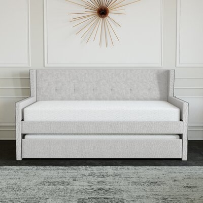 Calpurnia Cara Upholstered Twin Daybed with Trundle - Image 0
