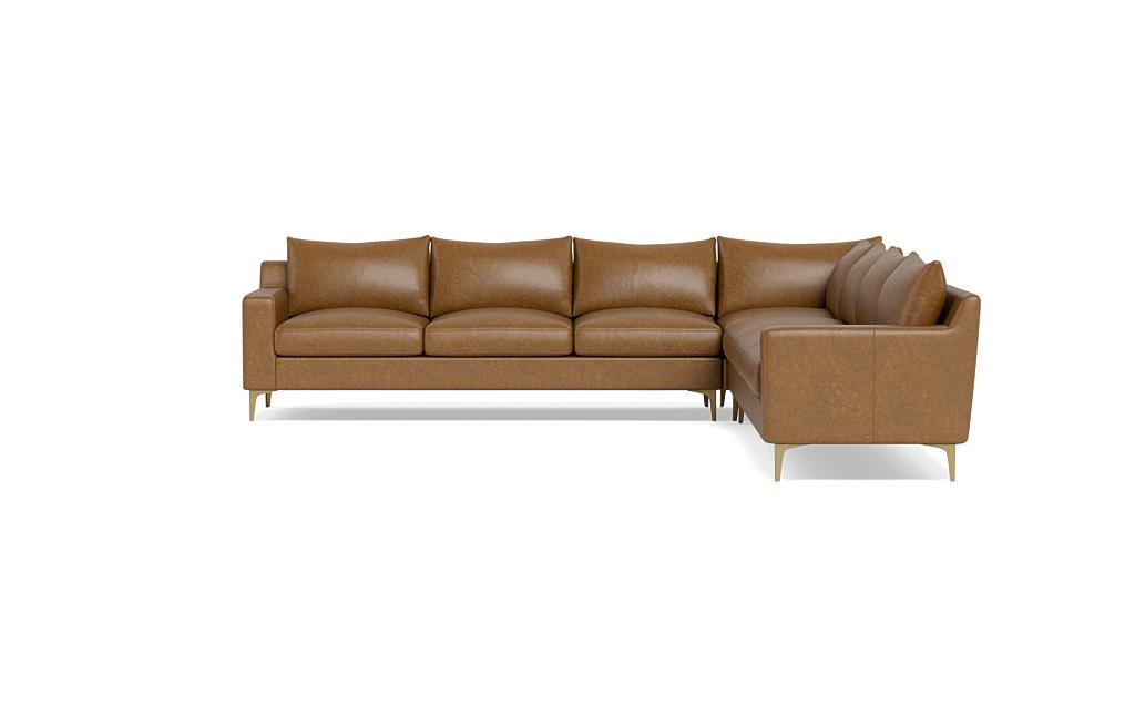Sloan 6-Seat Leather Corner Sectional Sofa - Image 0