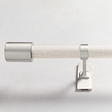 Mid-Century Rod, White Wash/Brushed Nickel, 44"-108" - Image 0