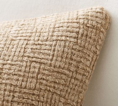 Ivy Linen Textured Pillow Cover, 22 x 22", Straw - Image 2