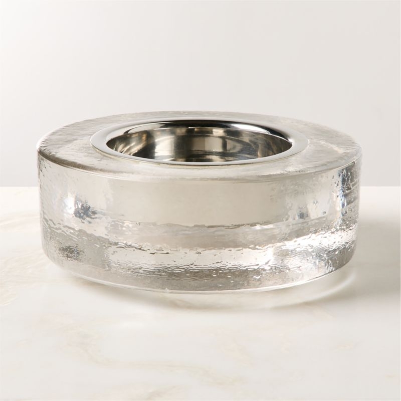 Cartouche Glass and Stainless Steel Catchall Dish by Kravitz Design - Image 2