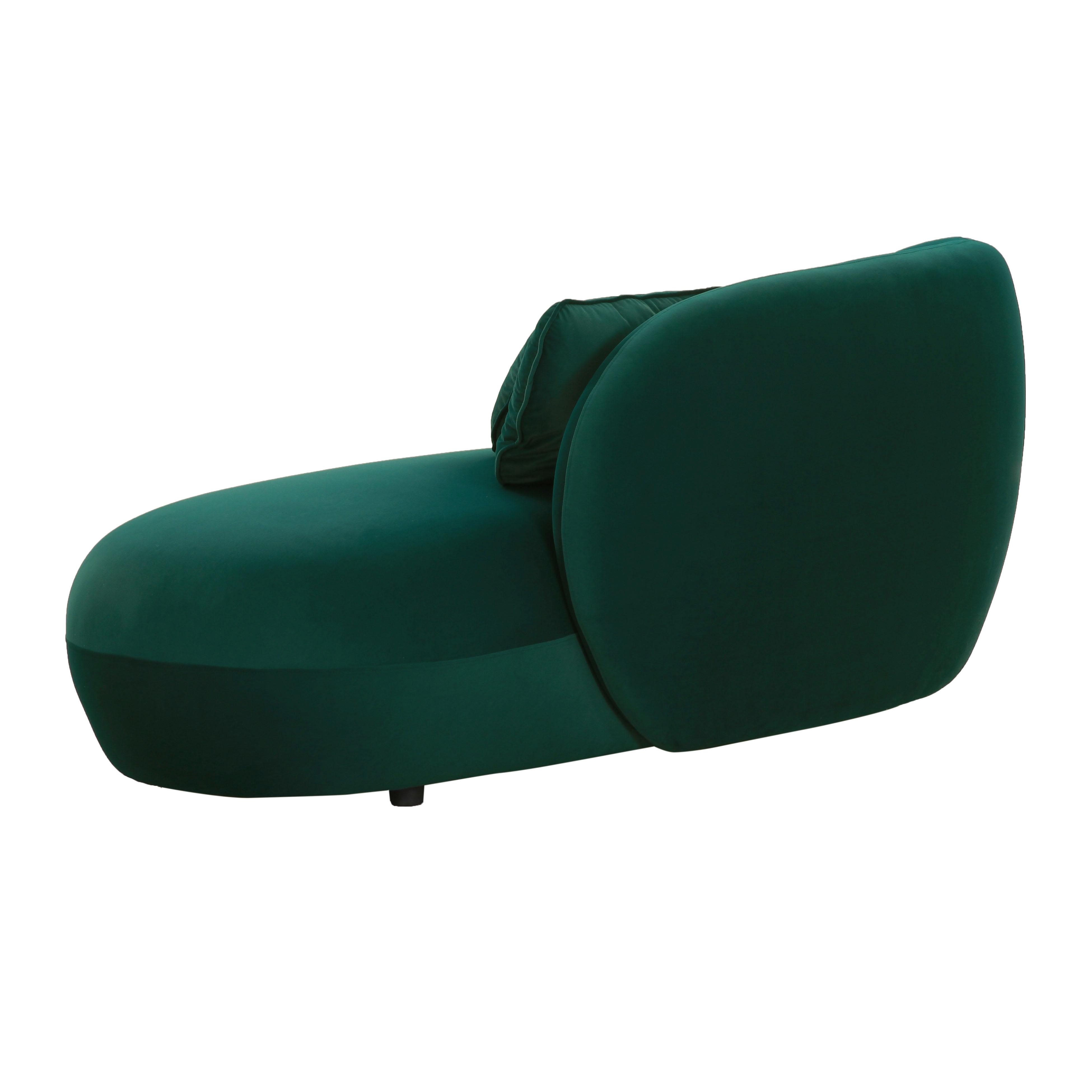 Galet Green Velvet Chaise - Image 2