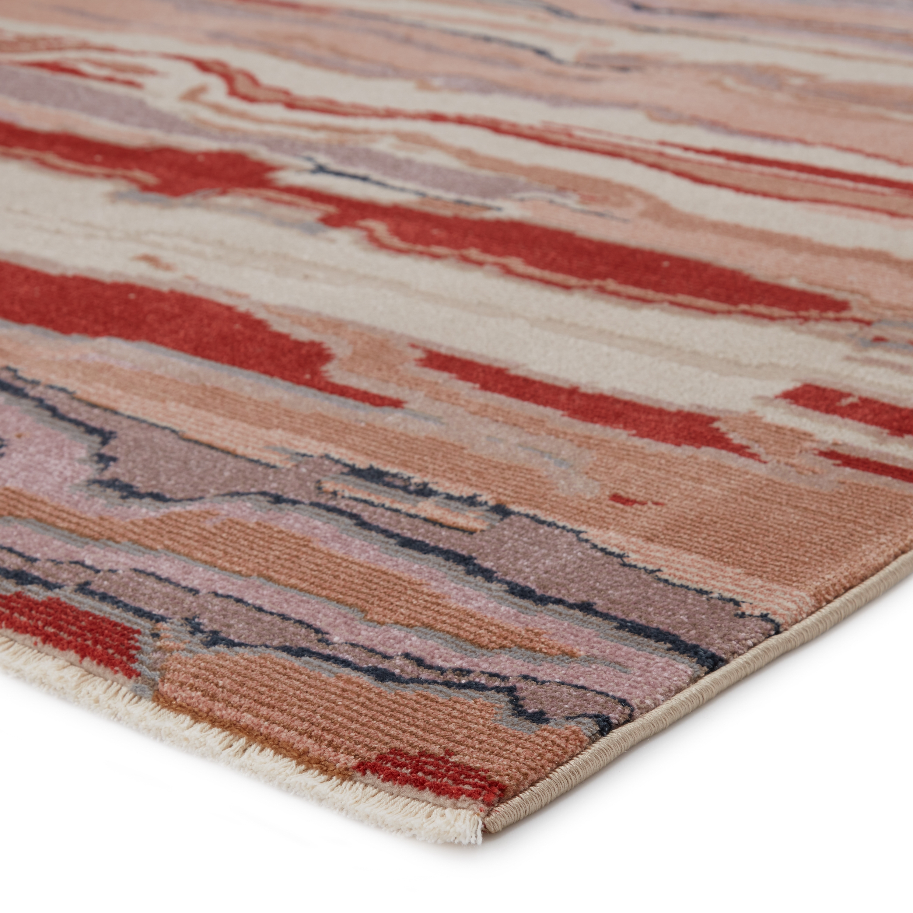 Vibe by Jolene Abstract Pink/ Red Area Rug (9'6"X12'7") - Image 1