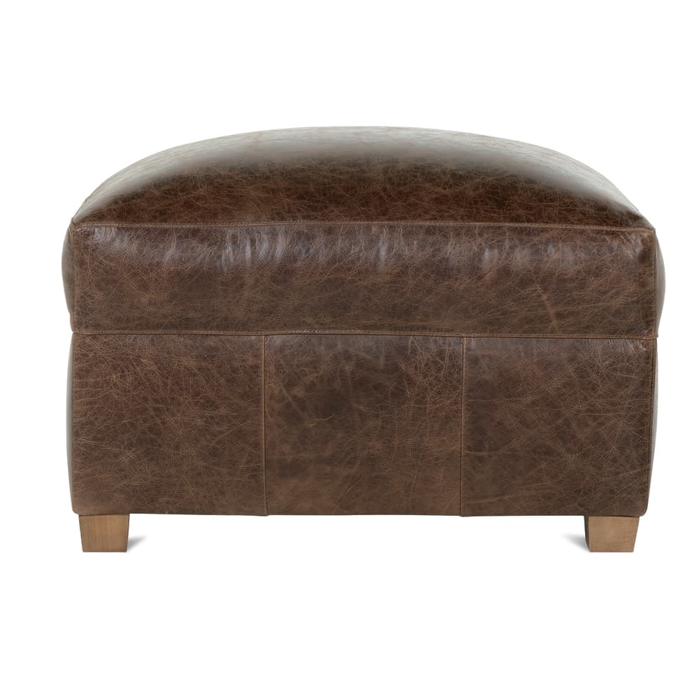Lilah Leather Ottoman - Image 0
