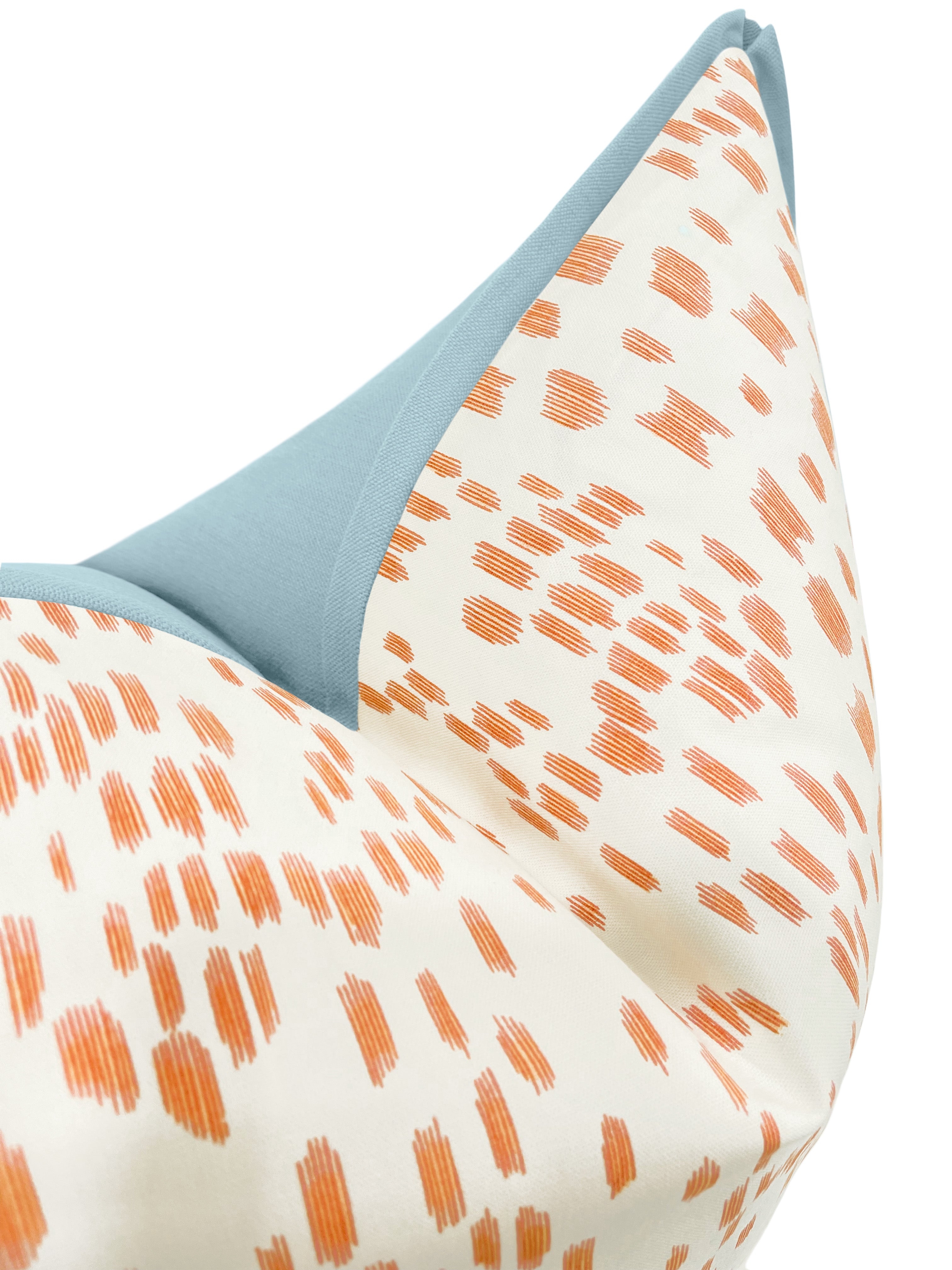 LES TOUCHES // TANGERINE | BRUNSCHWIG & FILS - 20” X 26” STANDARD SHAM / CORDING / Hydrangea Blue - Image 0