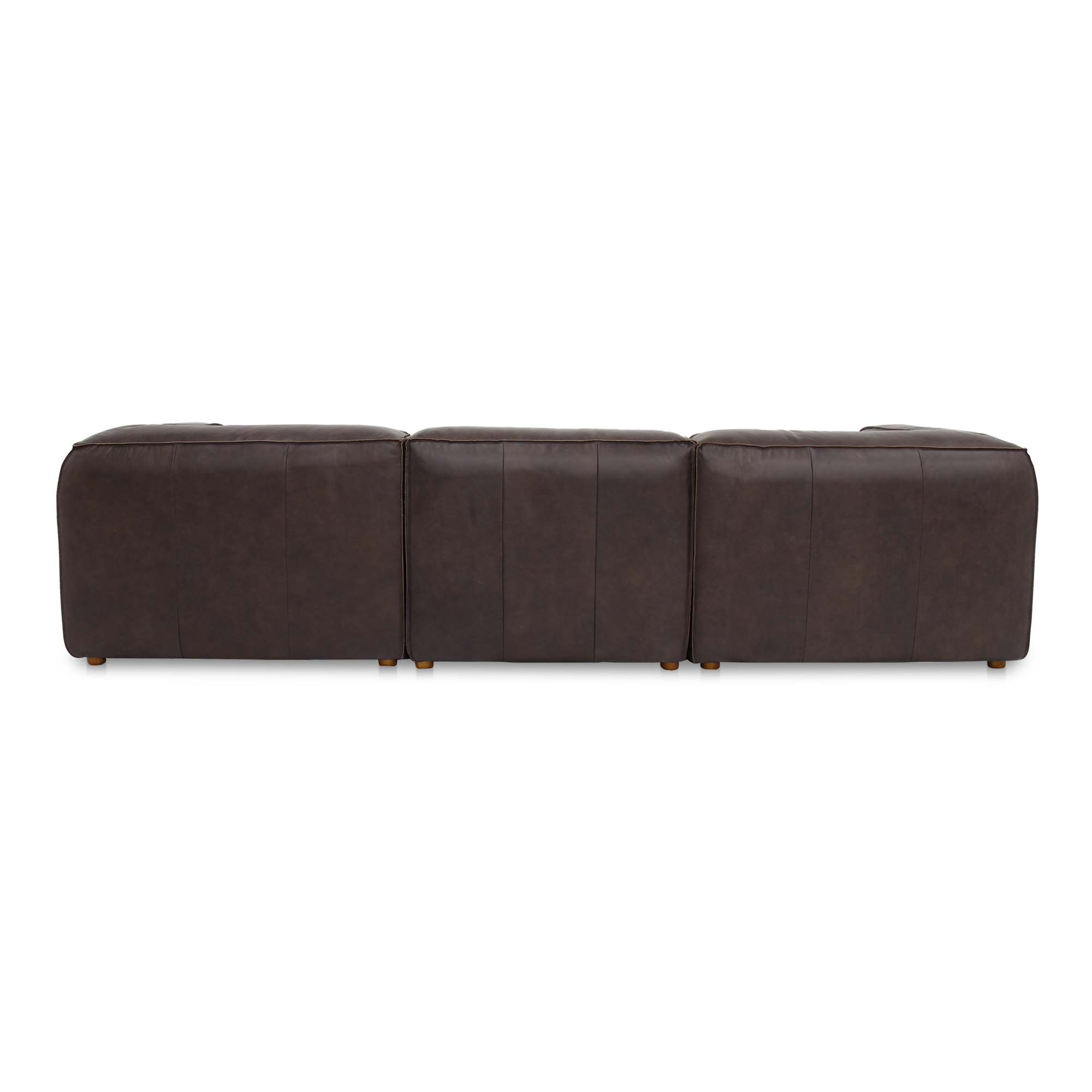 Form Signature Modular Sectional Espresso Brown Leather - Image 3